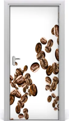 Produktbild von Tulup Türaufkleber 95x205 cm Dekorative Aufkleber Selbstklebend Wasserdichte Tapete Abnehmbar Schlafzimmer Wohnzimmer Wohnkultur - Kaffeebohnen