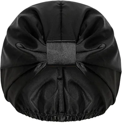 Produktbild von Atmungsaktive Champagner Satin Haube Anti-Frizz für Haarpflege im Schlaf, universelle Passform