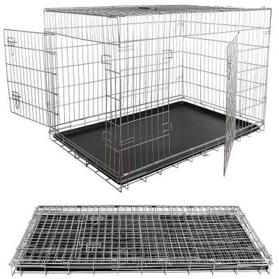Immagine prodotto di Trasportino per cani pieghevole Gabbia di trasporto per cani XXL 120x80,5x75 cm-48"