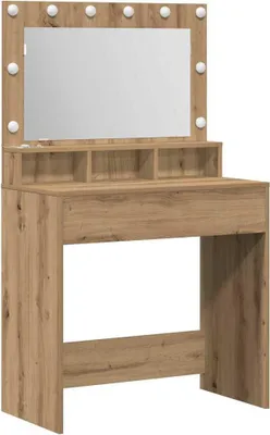 Zdjęcie produktu dla vidaXL Toaletka Artisan – dąb 75,5 x 41 x 135 cm, materiał drewnopochodny