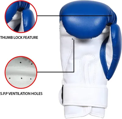 Imagen del producto de Guantes de boxeo para niños, de cuero resistente, 6 OZ, para entrenamiento de MMA