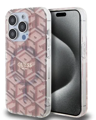 Zdjęcie produktu dla Etui Guess GCube MagSafe do iPhone 15 Pro różowy