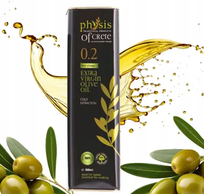 Produktbild von Physis of Crete Natives Olivenöl Extra 500 ml – Kaltgepresst, 0,2 % Säure,  aus Kreta