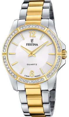 Produktbild von Festina Armbanduhr Damen Fashion Edelstahl Uhr silber gold UF20594/1
