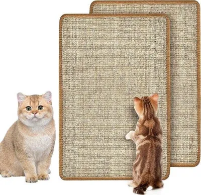 Produktbild von Famanu Krabmat 2 Stück 60 x 40 cm - Sisal Kratzmatte für Katzen