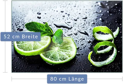 Produktbild von Herdabdeckplatte Abdeckung Glaskeramikfeld Abdeckplatte 1-Teilig 80x52 Lemon Grün Glas