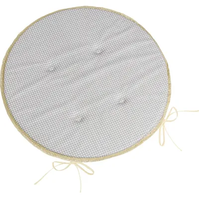 Zdjęcie produktu dla Poduszka Adéla okrągła gładka - średnica 40 cm - szara, biała