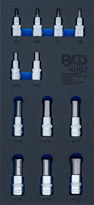 Obrázek produktu pro BGS technic Tool Tray 1/3: Bit Socket Set, 1814 mm, 1,81 kg
