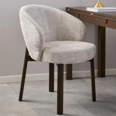Produktbild von Esszimmerstuhl Beige/Walnuss - Sitzhöhe 47cm - Durin - 2er Set
