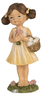 Produktbild von Clayre & Eef Figur Mädchen 13 cm Gelb Polyresin
