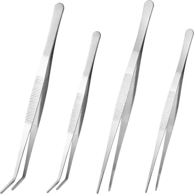 Produktbild von Edelstahlpinzette - Multifunktional - Set von 4 - 14cm/12cm