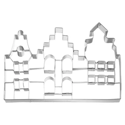 Produktbild von Birkmann XXL Ausstechform Altstadthäuser Edelstahl Innenprägung 18 cm