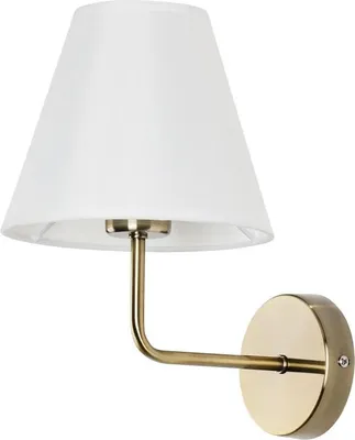Produktbild von ARTE LAMP Schreibtischlampe mit Kabel – Tischlampe mit weißem Textil-Lampenschirm für Wohnzimmer und Home Office – LED.Color:Bronze, Weiß,Size:Standard