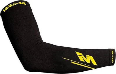 Productafbeelding van Armwarmers, uniseks, zwart-geel, one size - Adur