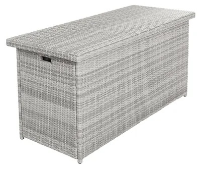 Produktbild von Aufbewahrungsbox Boston Kissenbox Gartentruhe 152x68 cm Weiß-Grau