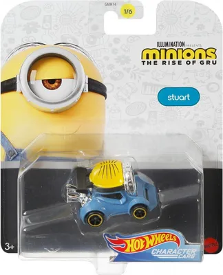 Immagine prodotto di Mattel GMH79 - Hot Wheels Minions - L'ascesa di Gru STUART, Personaggio Auto 1:64