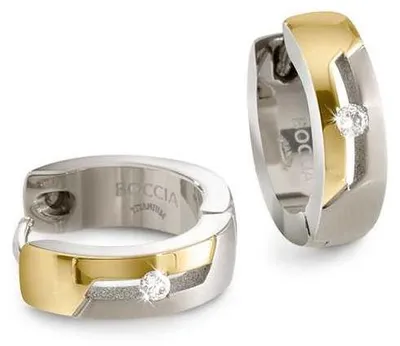 Produktbild von Boccia Damen Creolen 05045-04 Titan bicolor Brillant