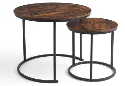 Produktbild von Set von 2 runden Couchtischen, Ø 60 cm x 50 cm