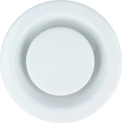 Produktbild von Tellerventil Abluft Zuluft Gitter Lüftungsschacht Weiß Stahl RAL 9016 80mm