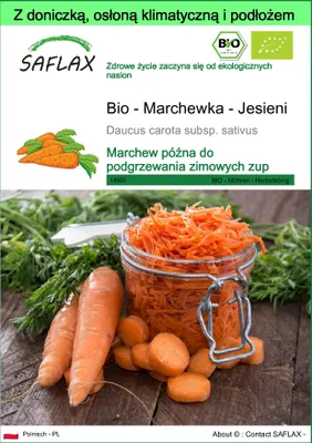 Zdjęcie produktu dla SAFLAX - Garden to go - Bio - Marchewka - Jesieni - 1000 Nasiona - Z doniczką, pokrywą klimatyczną i podłożem do uprawy - Daucus carota subsp. sativus