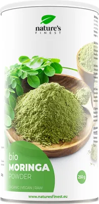 Produktbild von Nature’s Finest 100 % Moringa Pulver – Moringa oleifera Blattpulver – Superfood aus Indien – 250 g