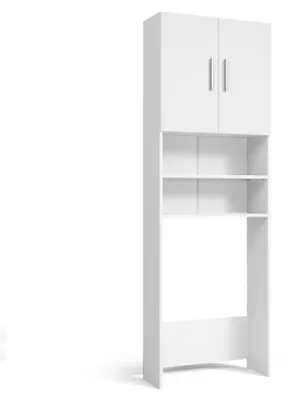 Produktbild von VICCO Waschmaschinenschrank Weiß 190 x 64 cm - Badregal Hochschrank Waschmaschine Bad Schrank Badezimmerschrank Überbau