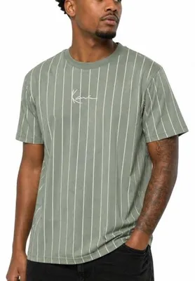 Image de T-shirt pour homme Karl Kani Small Signature Essential Pintripe Tee Vert - S