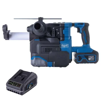 Produktbild von Scheppach Akku-Bohrhammer BC-DH300DFS-X - 20V | 2,8J Schlagkraft | 4440bpm | SDS-Plus | Anti-Vibrationssystem | inkl. 4Ah Akku + 2,4A Ladegerät