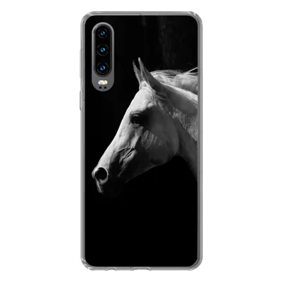 Produktbild von MuchoWow® Handyhülle Schutzhülle Hülle für Huawei P30 Pferde - Tiere - Porträt Silikon Softcase Handy Hülle