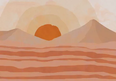 Produktbild von Sanders & Sanders Fototapete Landschaft Terrakottarosa und Dunkelorange 400 x 280 cm