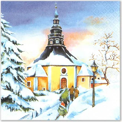 Produktbild von 20 Servietten Seiffener Sunset 33x33cm