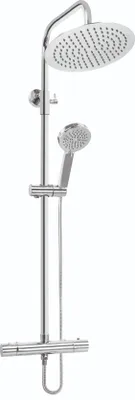 Produktbild von BADLAND Duschsäule IMOLA Thermostatisch Duschsystem, Brausegarnitur in Silber