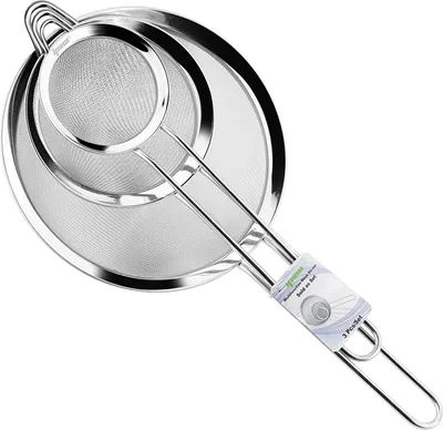 Image de Passoire de cuisine, passoire fine à mailles, passoire à pâtes avec poignée, passoire de cuisine microperforée, passoire métallique