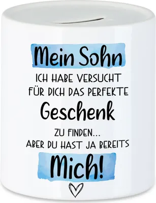 Produktbild von Sohn Geschenk Spardose  Mit Spruch Kind Kinder Humor Sarkasmus Geschenkidee