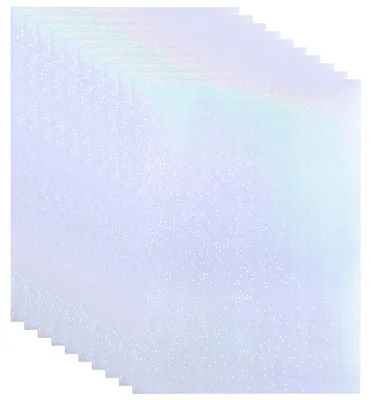 Image de Papier adhésif holographique - Film autocollant pour imprimantes - 10 feuilles - 11,7 x 8,3 pouces (A4) - Transparent