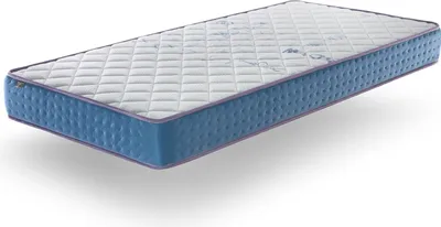 A mattress is shown floating against a white background.