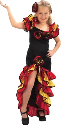 Immagine prodotto di Bristol Novelty - Costume da bambina BN530 (S) (Nero/Rosso/Giallo)