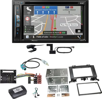 Produktbild von Pioneer AVIC-Z730DAB Navigation USB Einbauset für Mercedes Sprinter W906 Crafter