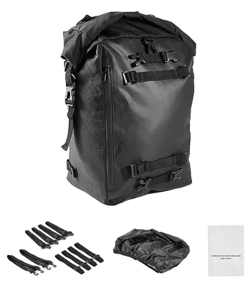 Produktbild von SucceBuy Motorrad-Hecktasche Rücksitztasche (30 L) mit wasserfester Regenhülle, Gepäckaufbewahrung für Motorräder, Trägertasche mit Schultergurt, universell passend für Heckträger und Motorradgepäck