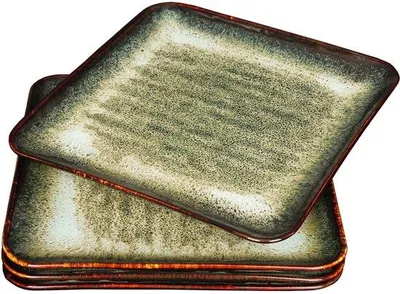 Produktbild von Keramische Teller-Set 4-teilig schwarz hitzebeständig