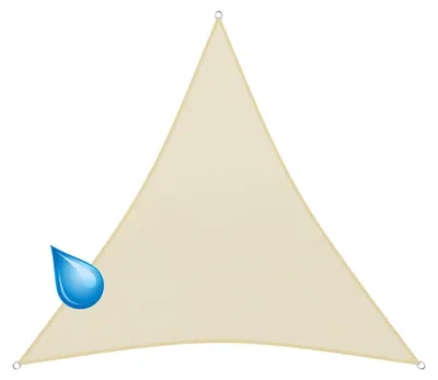 Produktbild von sunprotect 83243 wasserabweisend Sonnensegel Hydro 3,6 x 3,6 x 3,6 m Dreieck wasserabweisend, creme