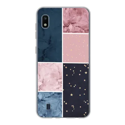 Produktbild von MuchoWow® Handyhülle Schutzhülle Hülle für Samsung Galaxy A10 Marmor - Rosa - Blau Silikon Softcase Handy Hülle - Schutzhülle