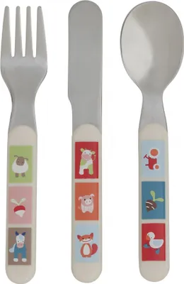 Produktbild von Rättstart Kinderbesteck "Bauernhof" - 3 Teile