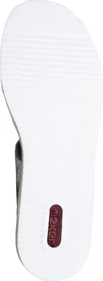 Produktbild von Rieker Damen Clogs Plateau Pantoletten Keilabsatz V02K3, Größe:41 EU, Farbe:Grau