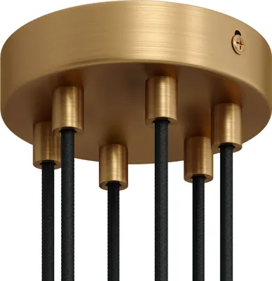 Immagine prodotto di Creative-Cables Kit rosone cilindrico in Metallo a 6 Fori - Cilindrico, Bronzo Satinato