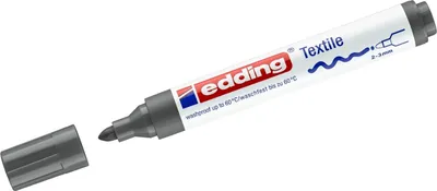 Image de Marqueur textile edding 4500 creative pointe ogive 2-3mm gris Paquet de 10 pièces