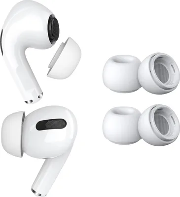 Produktbild von MMOBIEL 2 Paar Ersatz-Ohrstöpsel für AirPods Pro - Silikon Ohrstöpsel Spitzen S – Weiß