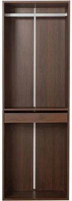 Produktbild von Kleiderschrank mit Garderobe "Opera" - 60 x 45 x 180 cm - Braun