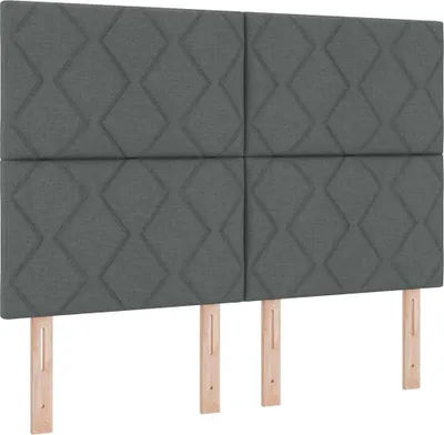 Productafbeelding van vidaXL Boxspringbed met matras, donkergrijs, 140 x 200 cm, gestoffeerd