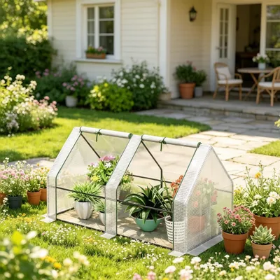 Produktbild von Pflanzenschutz-Zelt mit praktischem Design,Foliengewächshaus für den Garten,Kompaktes Mini-Gewächshaus(nur mit Mini-Gewächshaus)